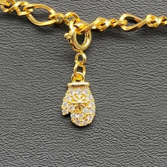 Gold Charm Bracelet with Festive Holiday Removable Charms - Picture 8 of 11